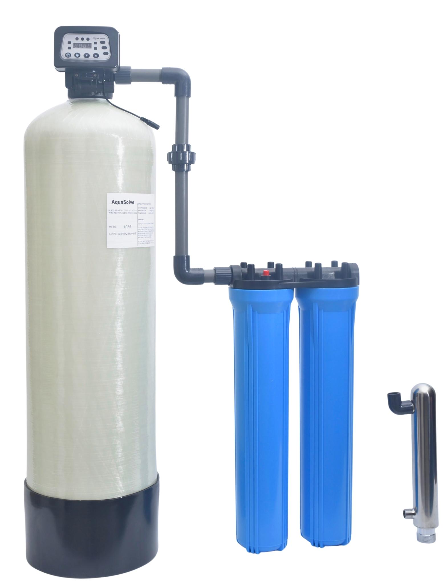 WH250- Aquasolve Automatic Whole-House Multimedia Filtration System with UV Sterilization