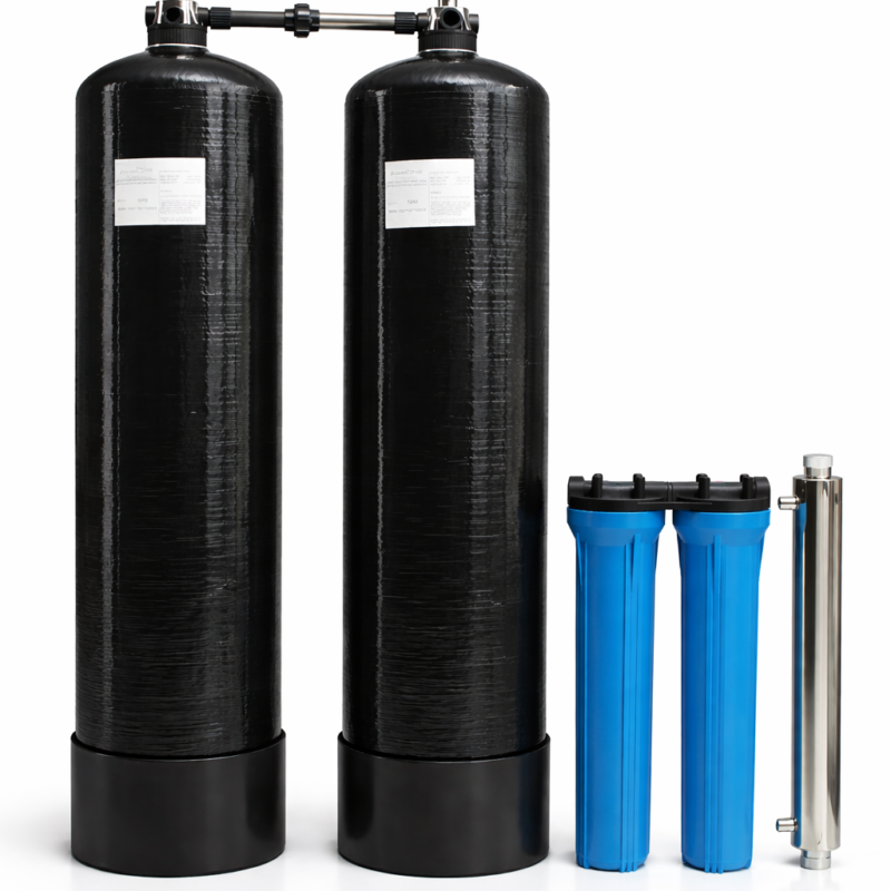 WH300-2B Automatic Dual Tank Wholehouse Multimedia Filtration System