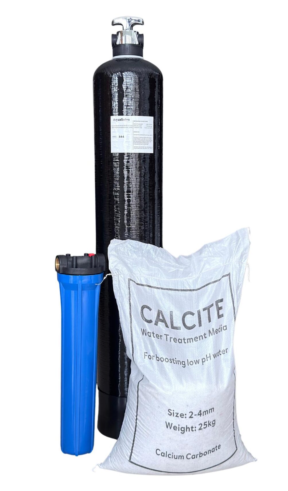 Calcite System with Pre-Filtration – Model WH-CALCITE-MAN-844-F (for pH below 5 and increament up to 9)
